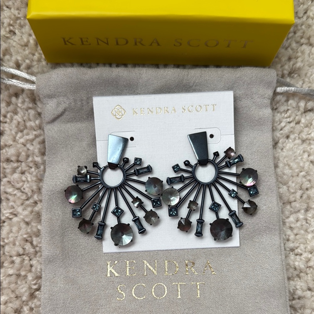 Kendra Scott Black Statement Earrings